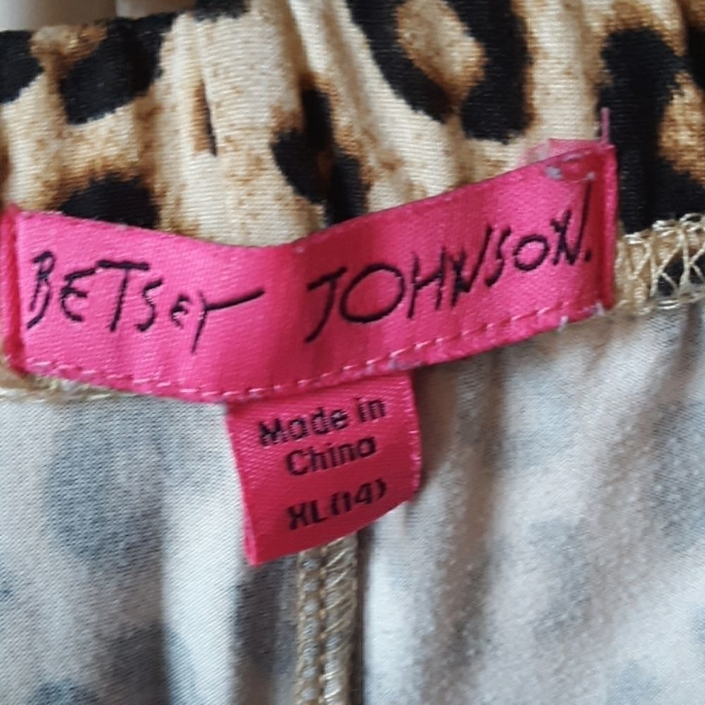 💫💫💫 BETSEY JOHNSON💋 LEOPARD PRINT LEGGINGS XL(14) - Picture 2 of 4